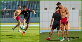 FOTO // „Prezentul și viitorul” - Aflați în vacanță în Dubai, Ronaldo s-a antrenat cu fiul său